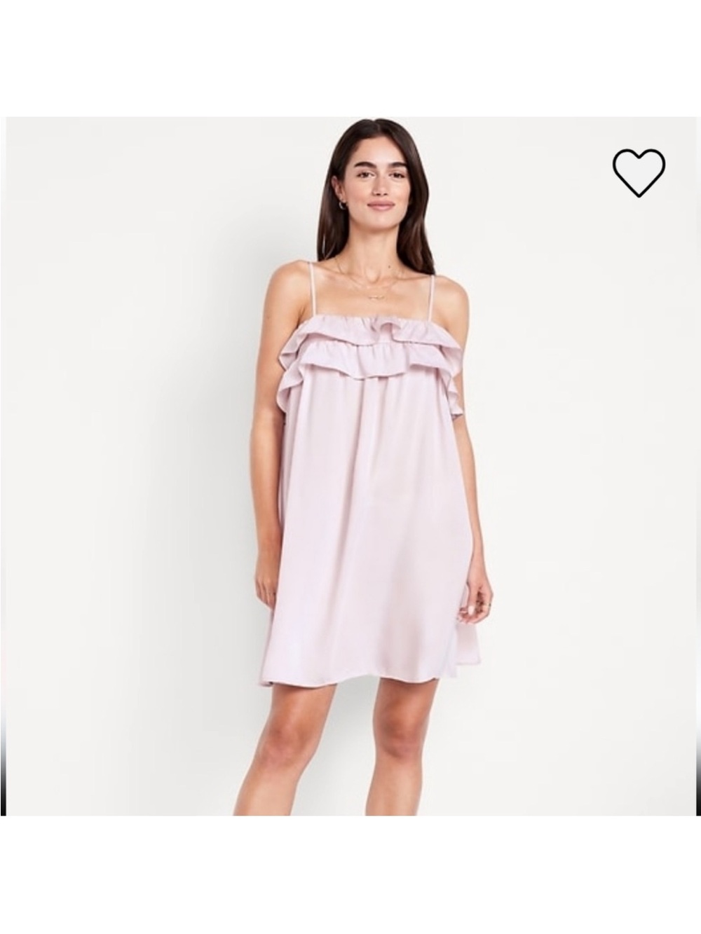 Old Navy Ruffle Trim Satin Mini Dress NWT Lavender Size XL